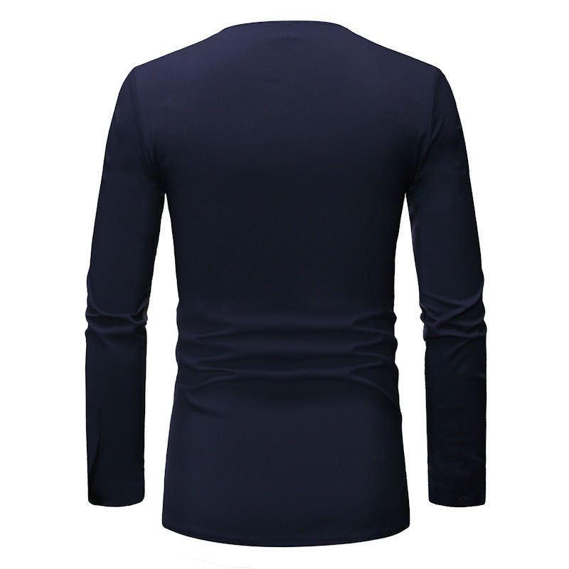 African Ethnic Style Stitching Men's Long Sleeves