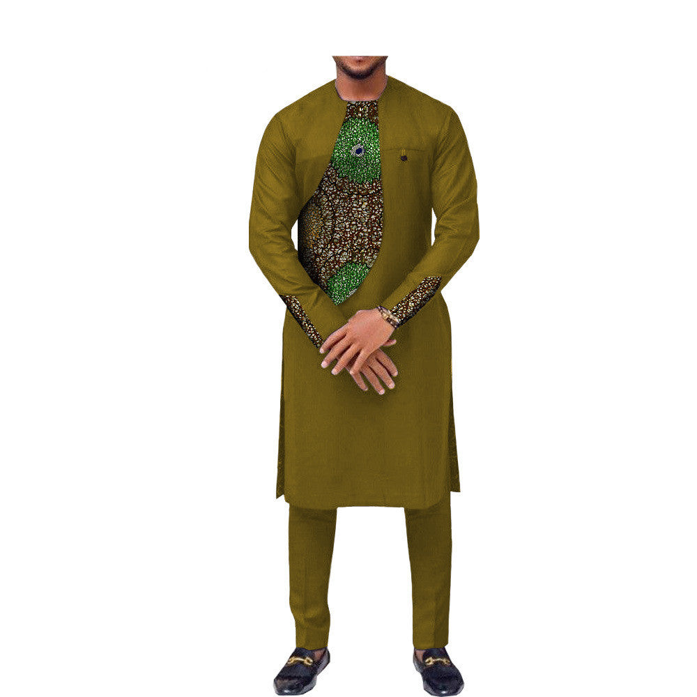 African Men's Slim Two-piece Suit