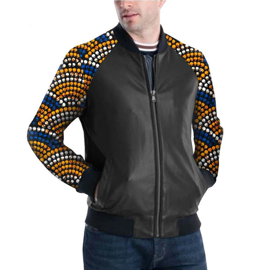 Explosive African Printing Export Batik Cotton Men'S Pu Jacket