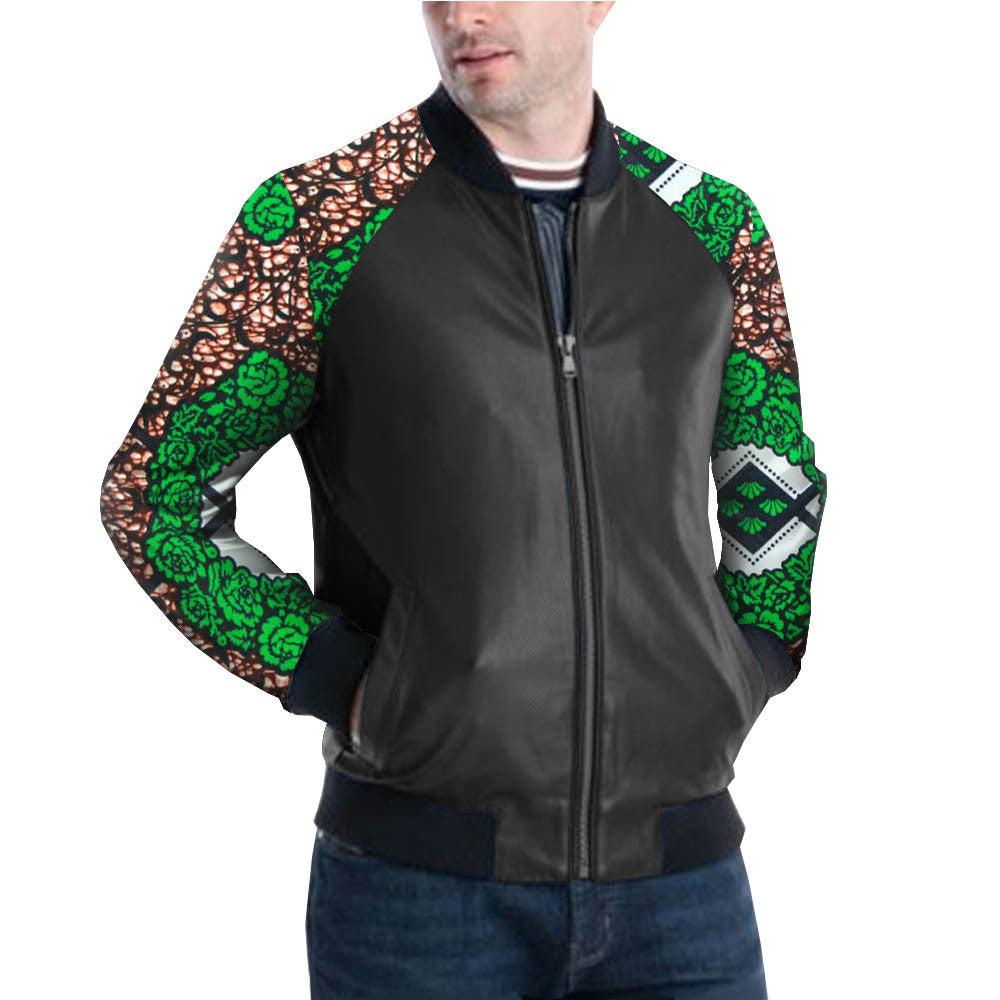 Explosive African Printing Export Batik Cotton Men'S Pu Jacket