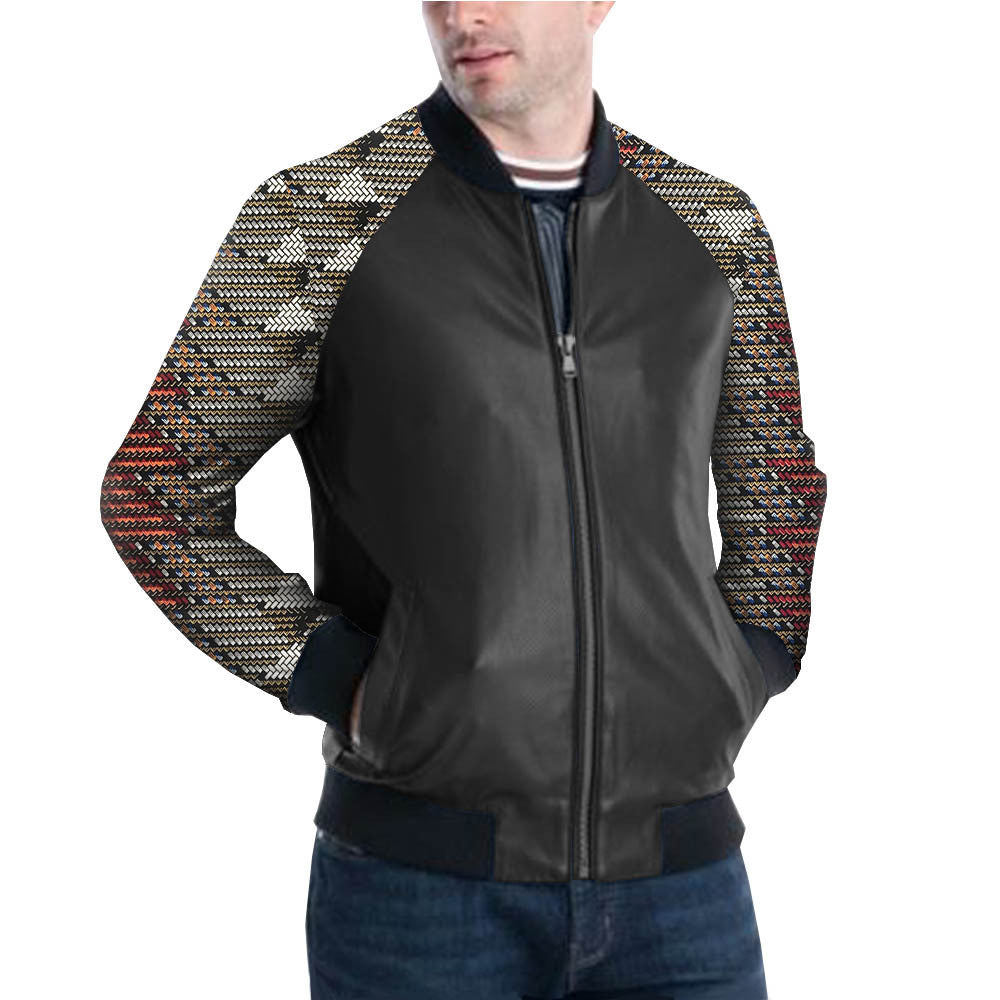 Explosive African Printing Export Batik Cotton Men'S Pu Jacket