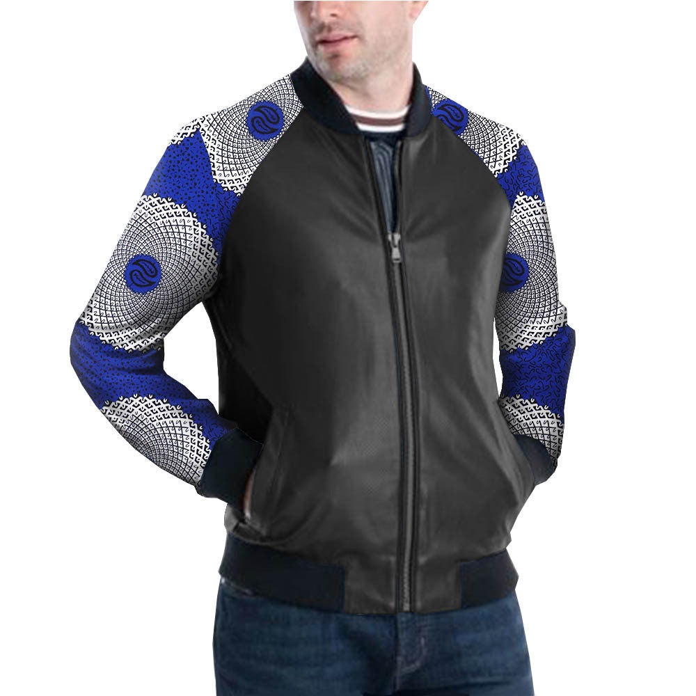 Explosive African Printing Export Batik Cotton Men'S Pu Jacket