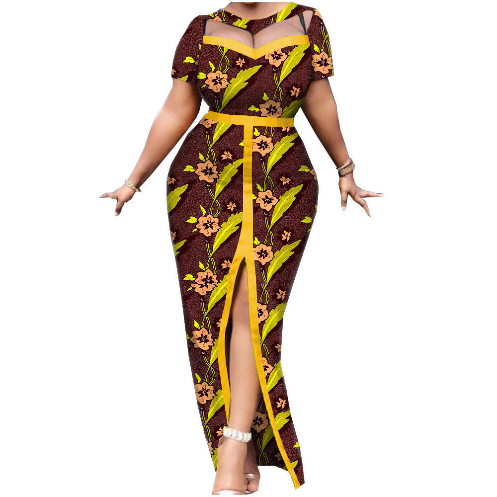 New African National Batik Printed Cotton Dress