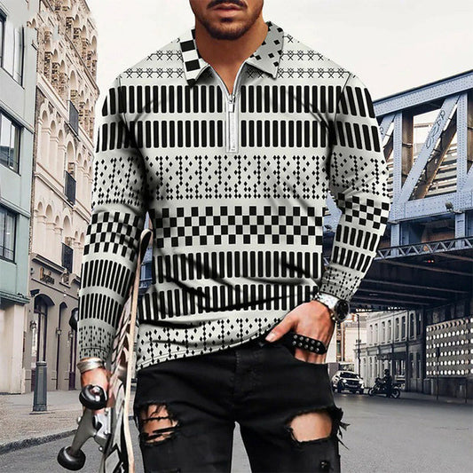 African Men's New Collar Shirt