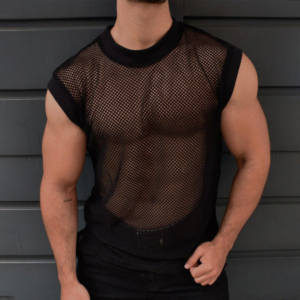 Men's See-through Mesh Casual Sleeveless Vest