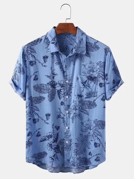 Casual Independent Station Hot Sale Men's Vacation Seaside Shirt